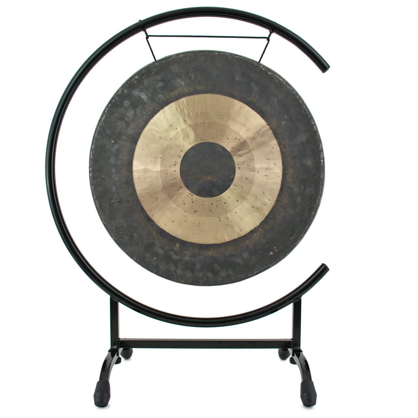 18 Inch Chinese Gong with Stand - Complete Set Includes Gong, Mallet & Adjustable Metal C-Stand | Easy Assembly | Perfect for Meditation, Yoga Studios, Music Therapy & Small Spaces