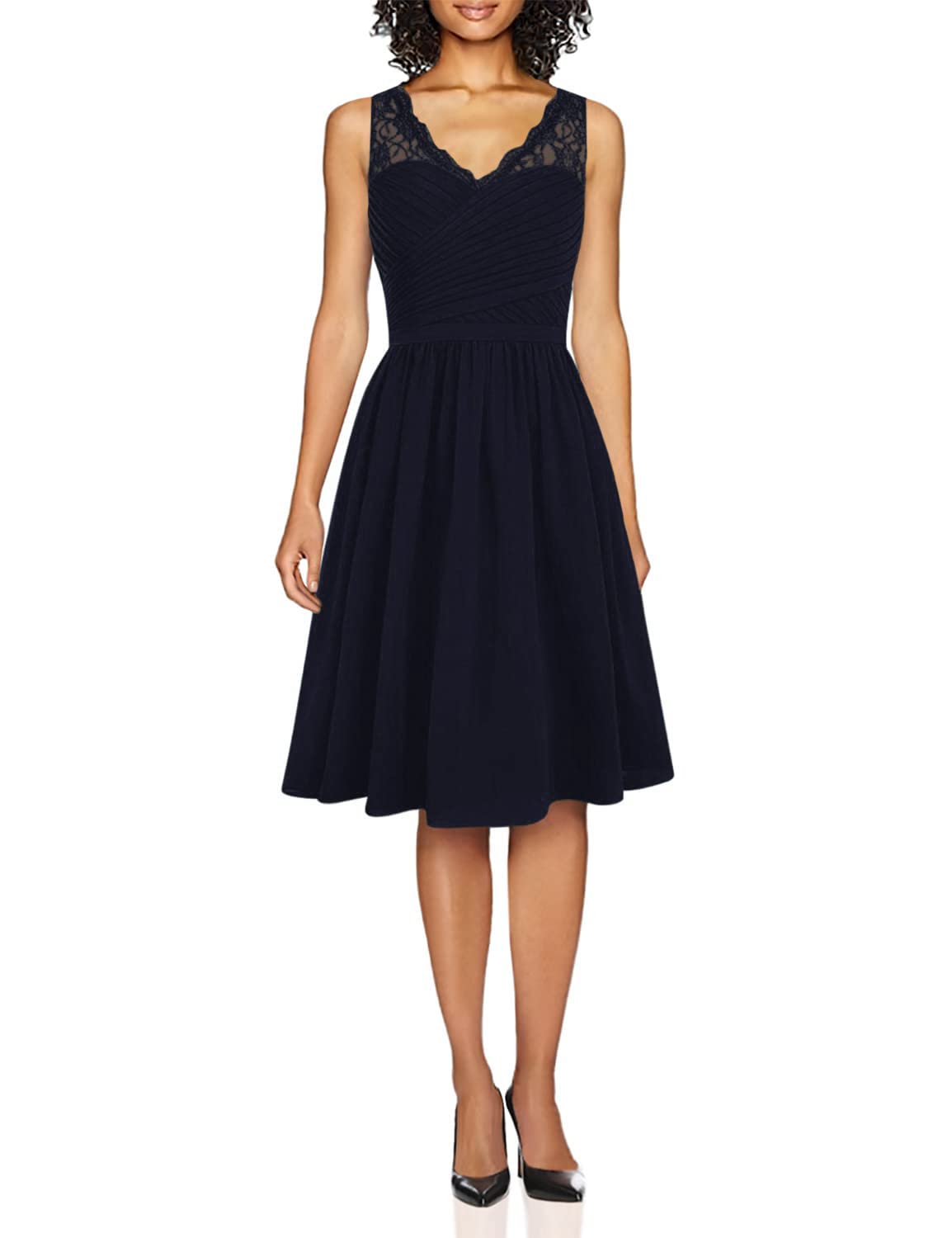 Elegant Lace Bridesmaid Dresses - Chiffon Wedding Guest Party Dresses for Short Formal Occasions - Perfect for Bridal Showers, Receptions & Special Events