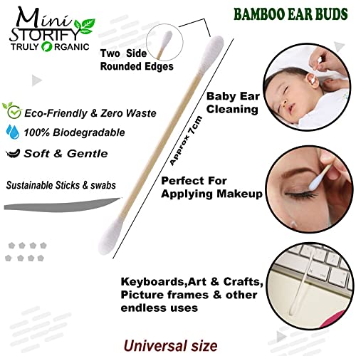 Eco-Friendly Bamboo Cotton Swabs (80 Count) & Kids Bamboo Toothbrushes (2 Pack) for Oral Care | Natural Loofah Sponge Body Scrubber & Reusable Bamboo Straws (8 Inch, 10 Pack) - Perfect for Sustainable Bathroom Essentials, Travel Hygiene Kits & Zero-Waste Lifestyle