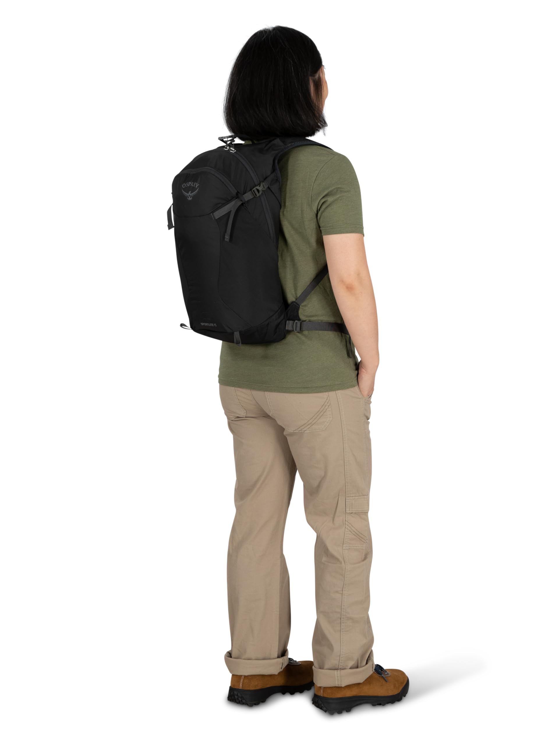 Osprey Sportlite 15L Unisex Hiking Backpack - Lightweight Daypack for Outdoor Adventures, Travel & Camping | Pine Leaf Green