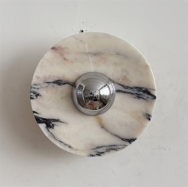 Calacatta Marble Wall Sconce Light - Modern Gold Finish Bathroom Vanity Lighting for Bedroom, Hallway & Living Room Decor