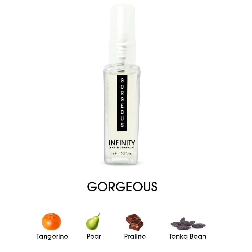 Luxury Infinity Eau De Parfum Gift Set - Long Lasting Premium Pocket Perfume (8ml Each) - Perfect for Travel, Date Night & Special Occasions