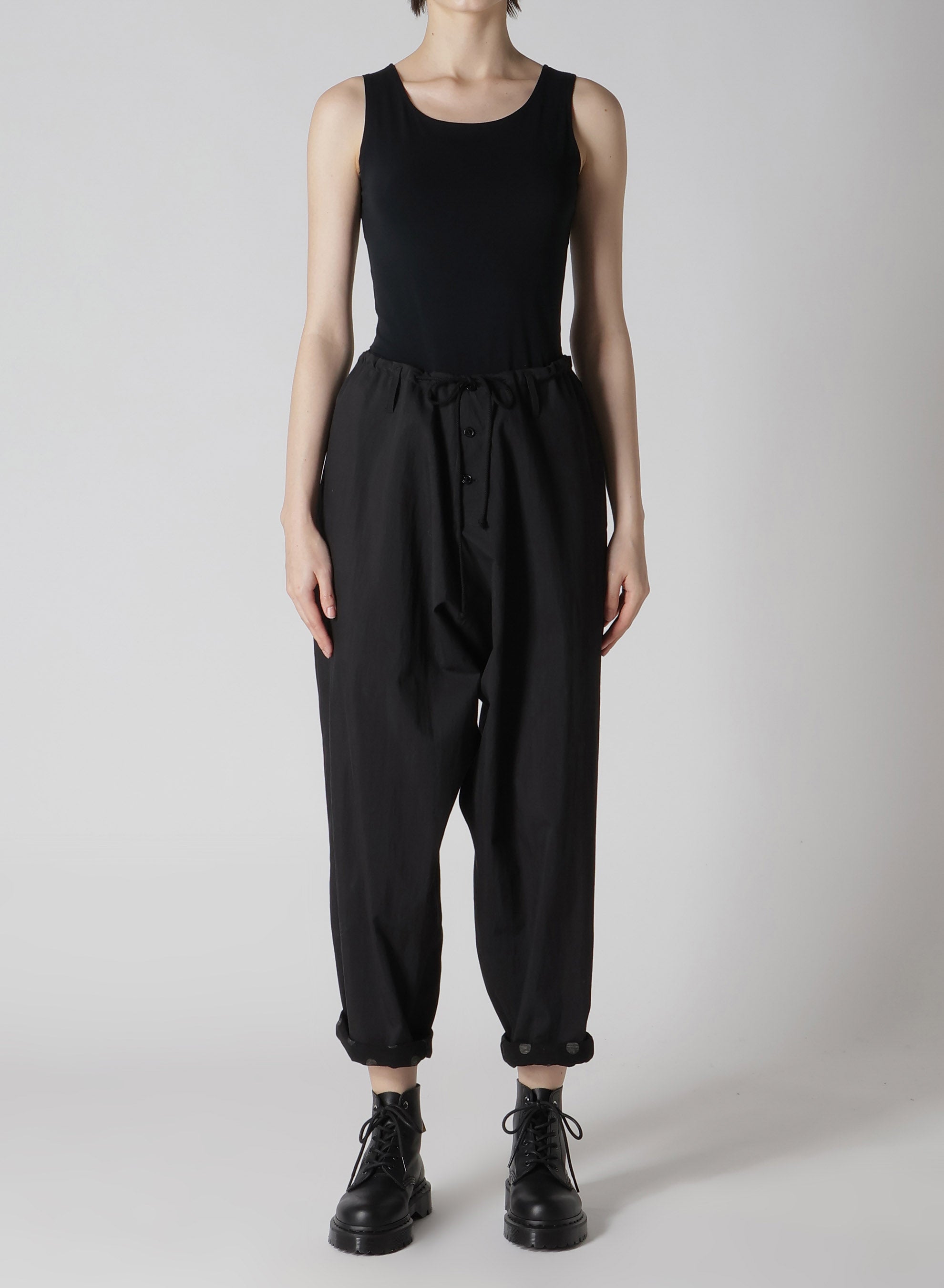 C/NY Gabardine YS Stitch Sarouel Pants - Trendy High Waist Loose Fit Trousers for Men & Women | Perfect for Streetwear, Casual Outfits, and Fashion Styling