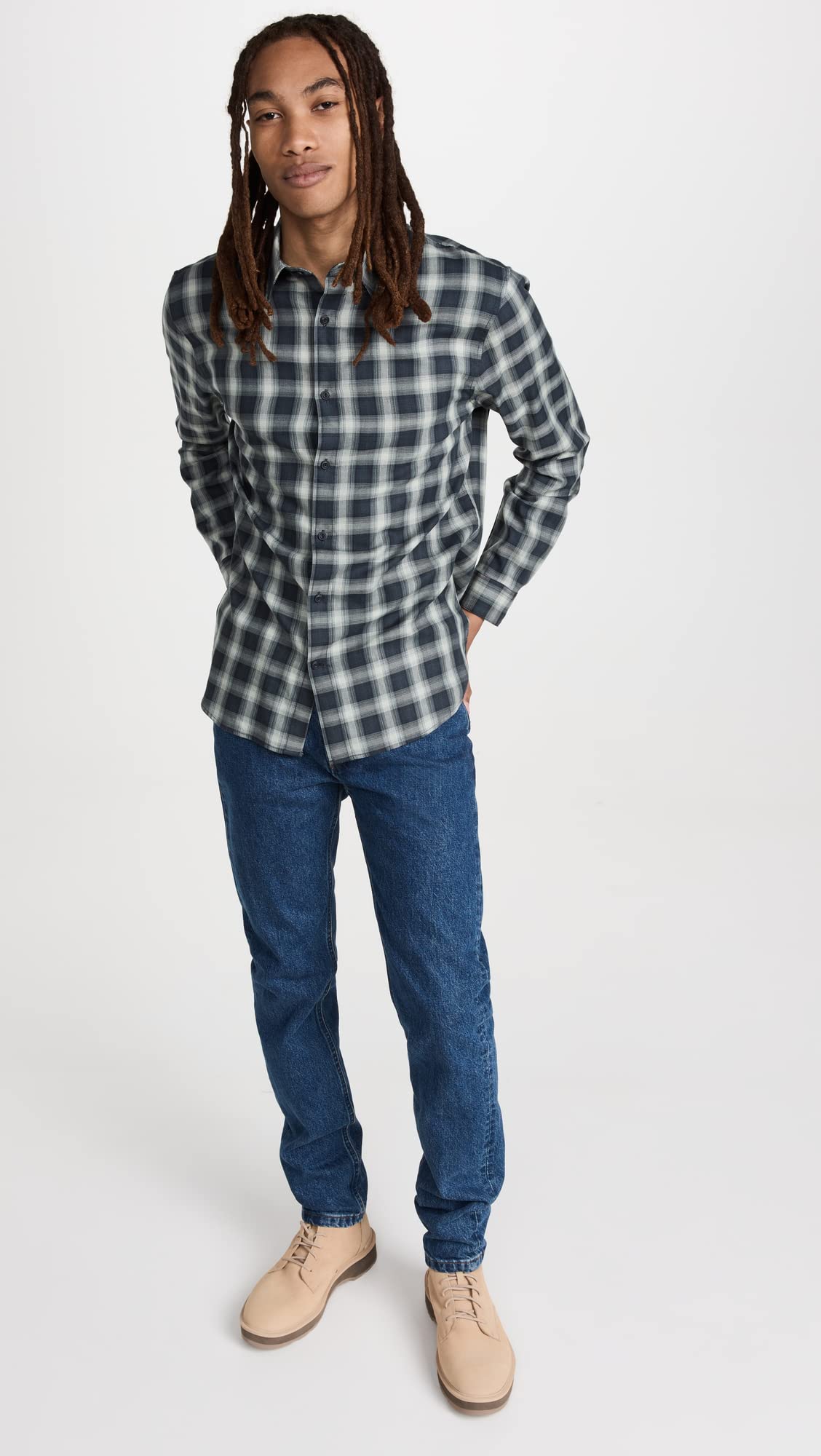 Vince Men's Slub Popover Hoodie - Soft Cotton Pullover Sweatshirt for Casual Wear & Lounge Comfort