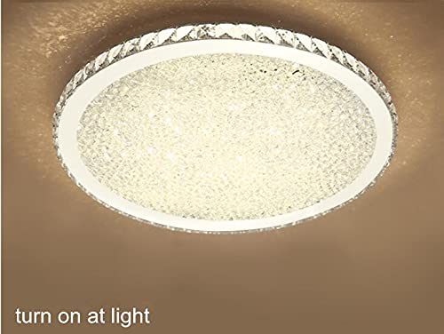 Modern Crystal LED Ceiling Pendant Light - Round Nordic Chandelier for Living Room, Bedroom, Dining Room | Energy-Efficient Hanging Fixture with Decorative Design for Home & Office Lighting