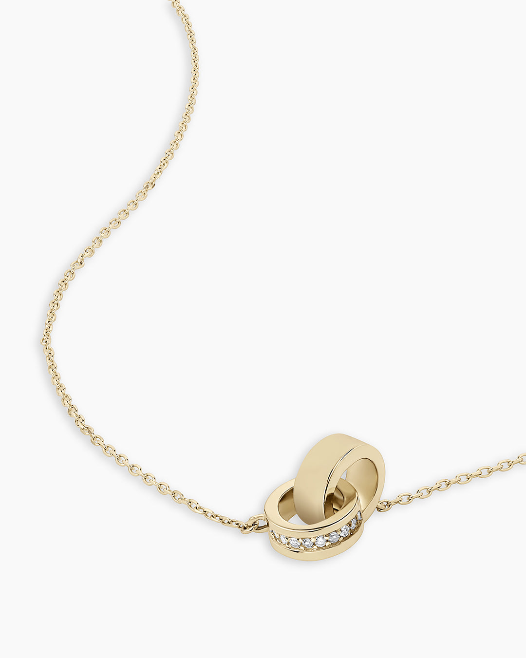 Diamond Bond Interlocking Rose Necklace - Elegant 14K Gold Plated Rose Pendant for Women | Perfect Gift for Anniversary, Valentine's Day & Romantic Occasions