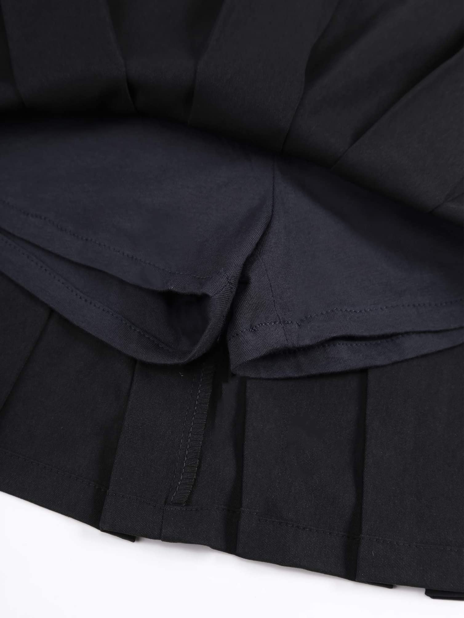 School Girls Pleated Uniform Skirt Scooter Mini Skort with Hidden Shorts - Knee-Length Plaid Skirt for Teens & Kids - Perfect for School, Dance, and Casual Wear