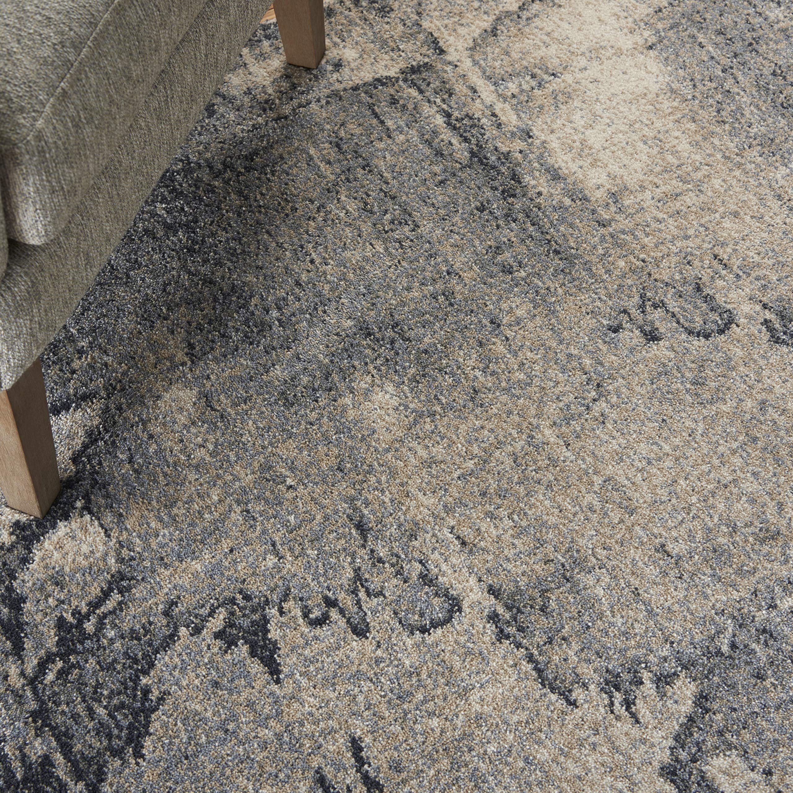 Kathy Ireland Home Moroccan Celebration Abstract Blue/Beige 3'10