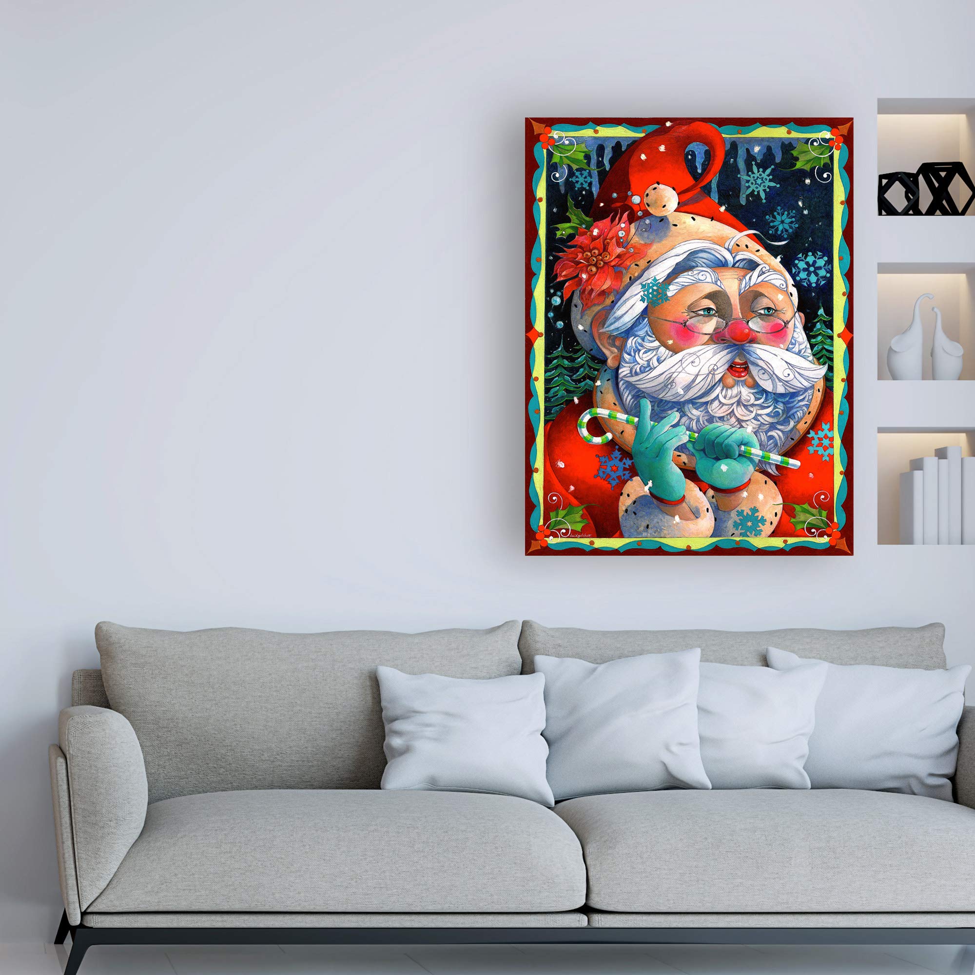 Trademark Fine Art 14x19 Determining Naughty or Nice by David Galchutt - Premium Wall Art for Christmas Decor, Home Office & Holiday Gifts