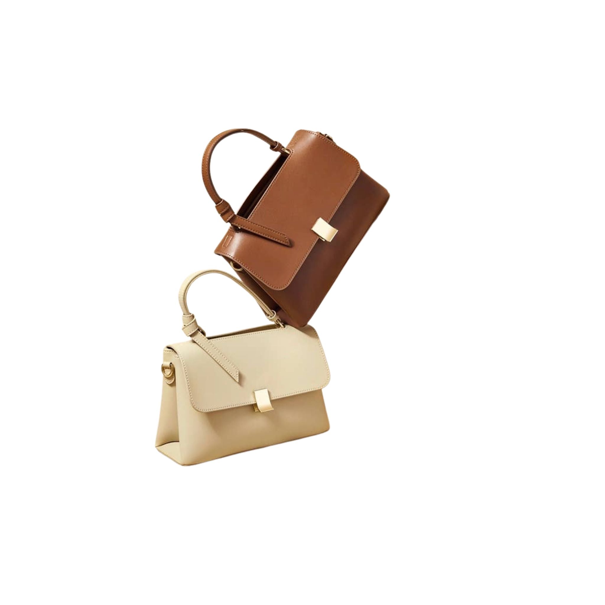 Elegant Top Handle Leather Timeless Bag with Adjustable Crossbody Strap - Perfect for Work, Travel & Everyday Use