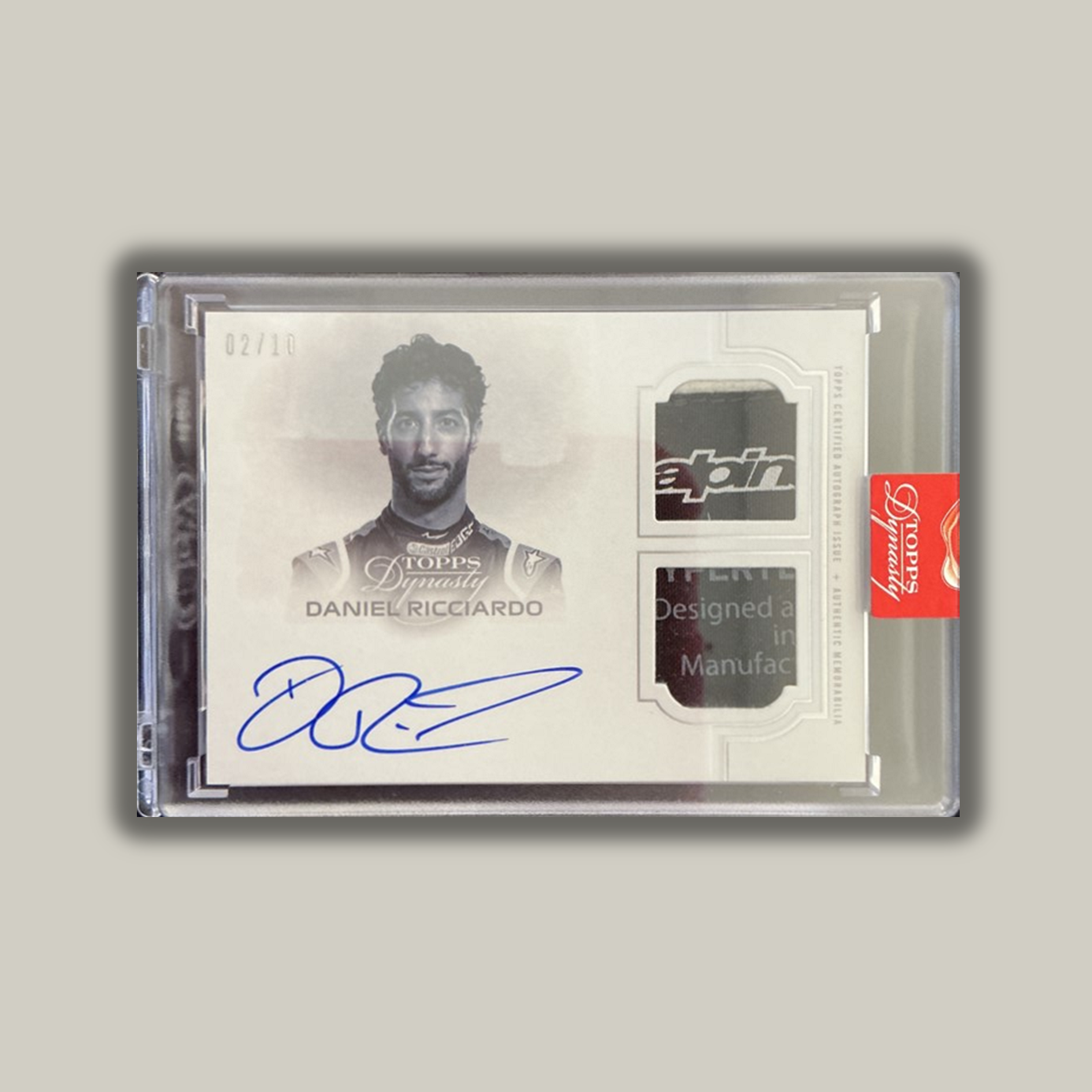 Daniel Ricciardo #SDA DR Dual Relic Auto 2020 Topps Dynasty F1 Racing Card - Rare Collectible for F1 Fans, Sports Memorabilia Enthusiasts & Card Investors