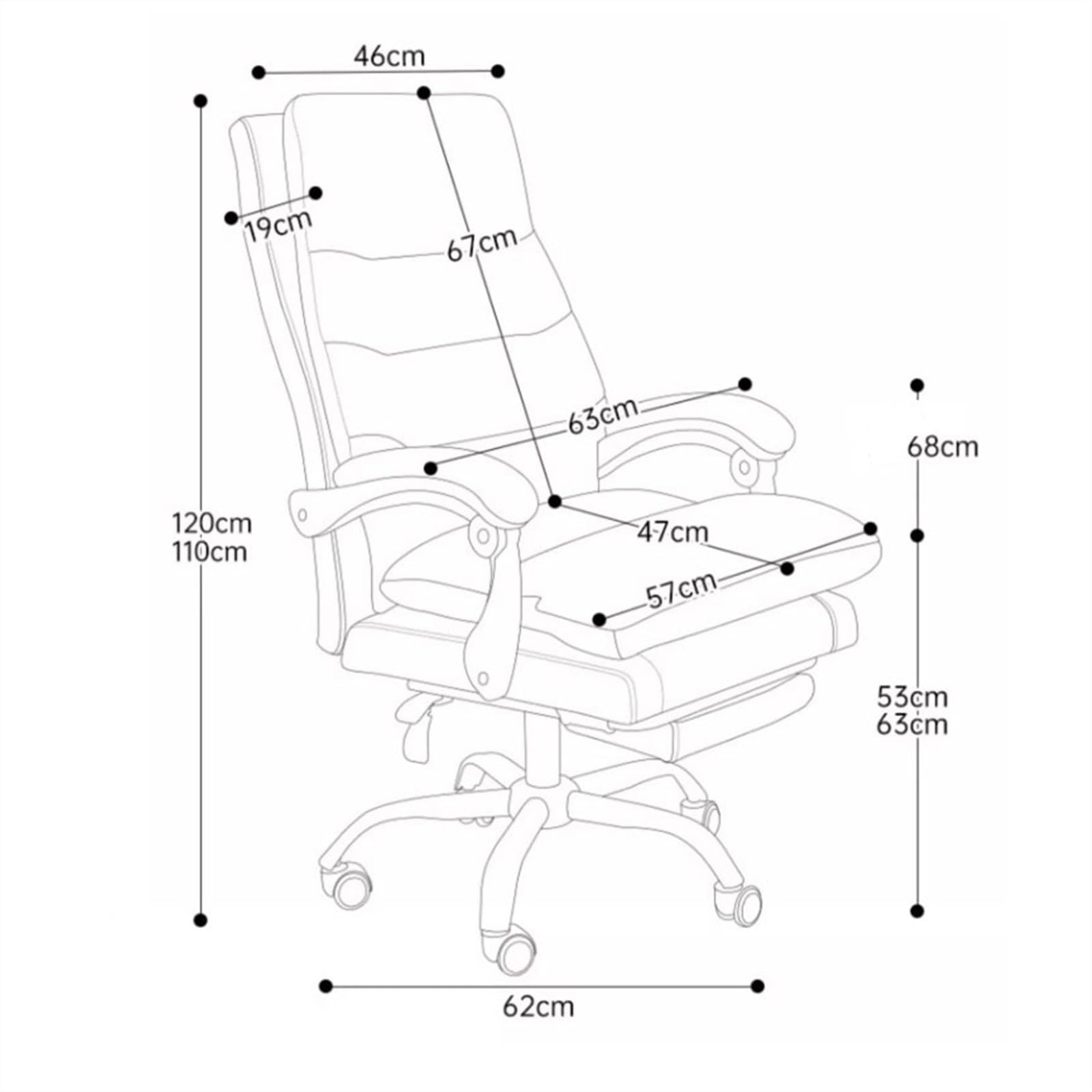 Luxury High Back Office Chair with Footrest - Ergonomic Desk Chair for Home & Business, Comfortable Computer Chair for Work & Relaxation - Perfect for Home Office, Gaming, and Study Spaces
