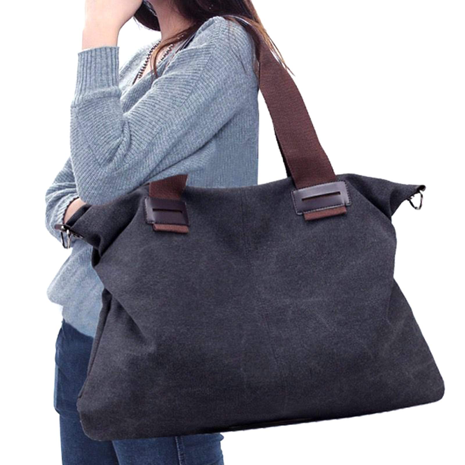 Sunshinejing Women's Canvas Tote Bag - Stylish Crossbody Shoulder Purse for Work, Travel & Everyday Use | Durable Hobo Handbag for Office, Shopping & Beach Outings