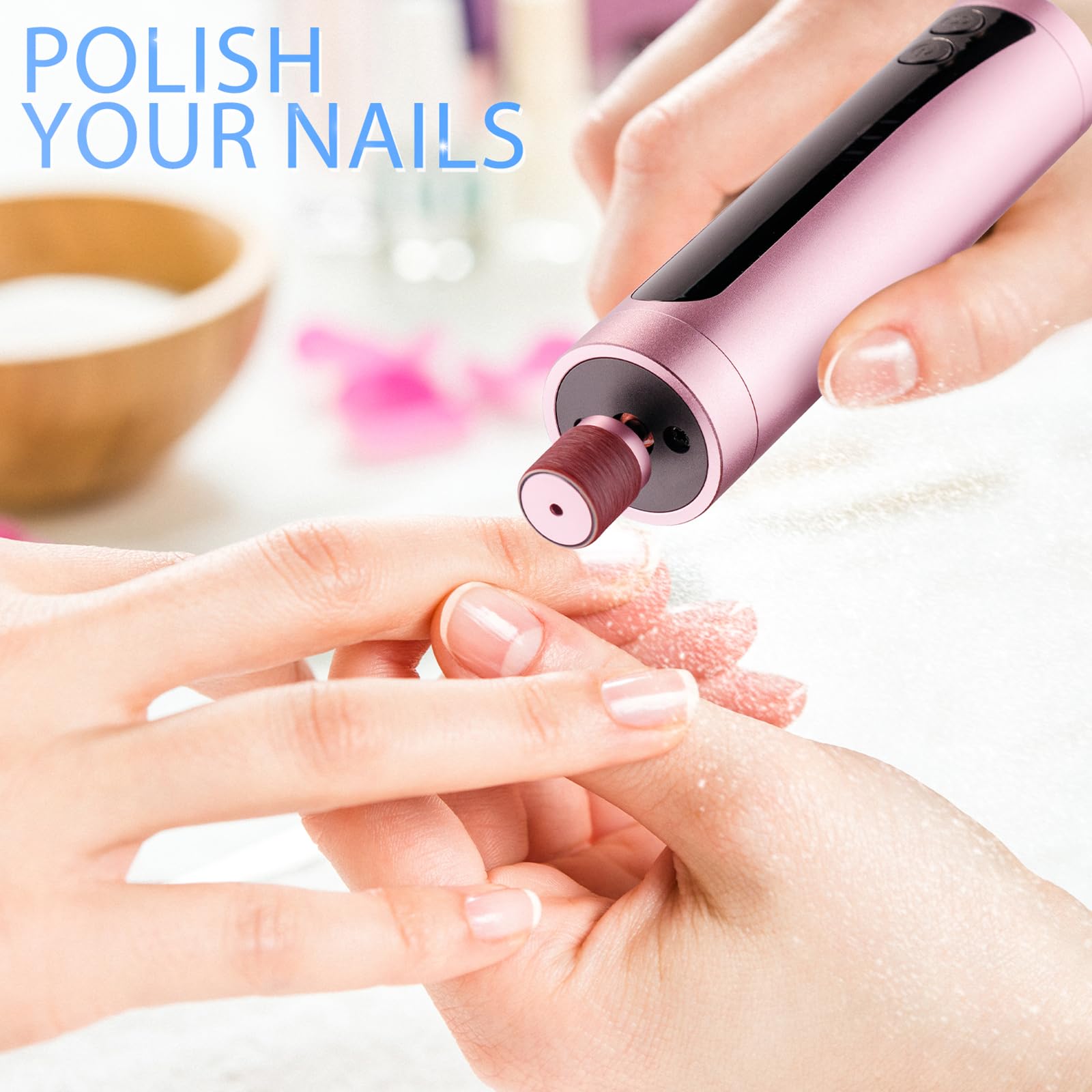 Rechargeable Electric Callus Remover for Feet - 9 Speed Adjustable Foot File with 2 Sanding Heads & LCD Display - Cordless Dead Skin Grater for Cracked Heels - Home Pedicure Machine for Women & Men - Perfect for Spa Days, At-Home Foot Care & Cracked Heel Treatment