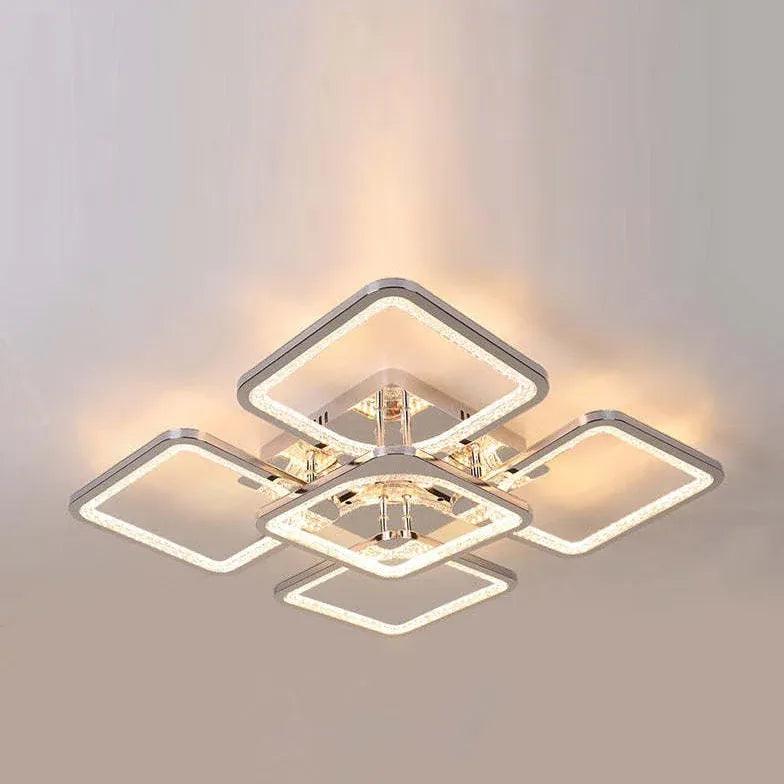 Modern Square Frame Pendant Light - Sleek Multi-Panel Design for Dining Room, Kitchen Island & Living Room Lighting