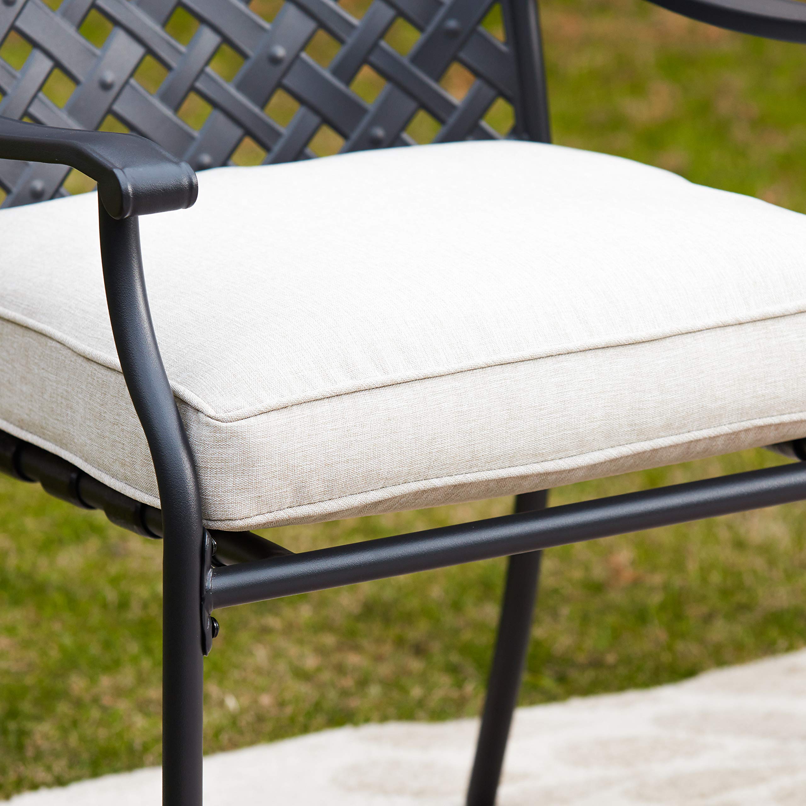**PatioFestival 4-Piece Stackable Outdoor Dining Chairs Set – All-Weather Wicker Frame with Thick Cushions for Patio, Porch, Yard, Balcony & Kitchen – Perfect for BBQs, Garden Parties & Outdoor Entertaining**