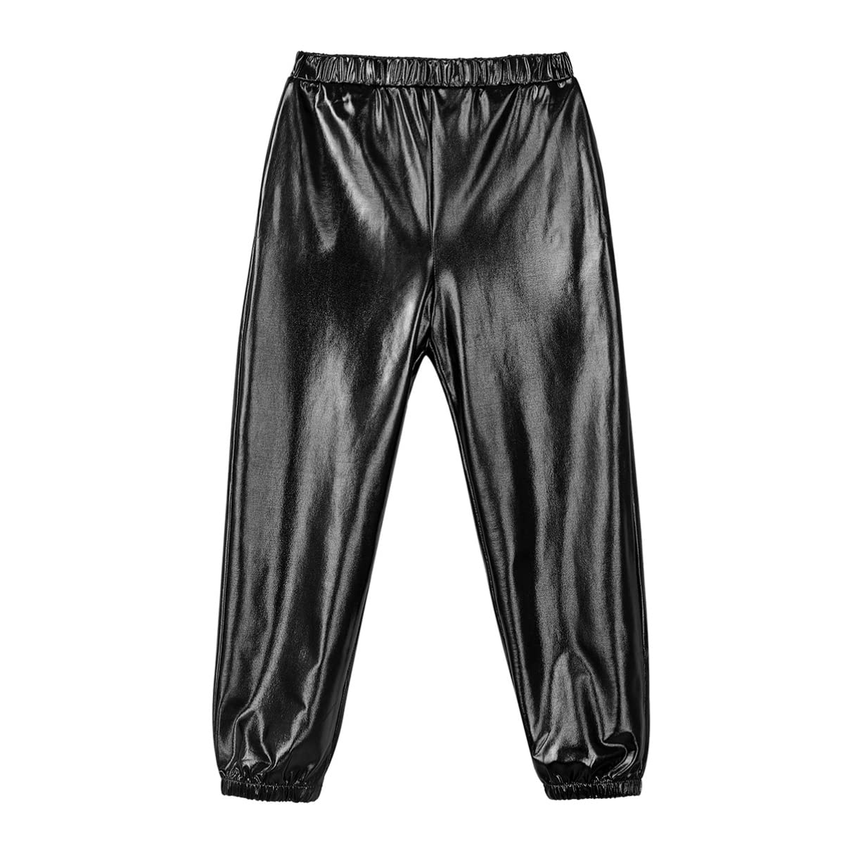 CHICTRY Kids Girls Shiny Metallic Jazz Dance Pants Hip Hop Sweatpants - Performance, Competition, Practice, Gym & Casual Wear