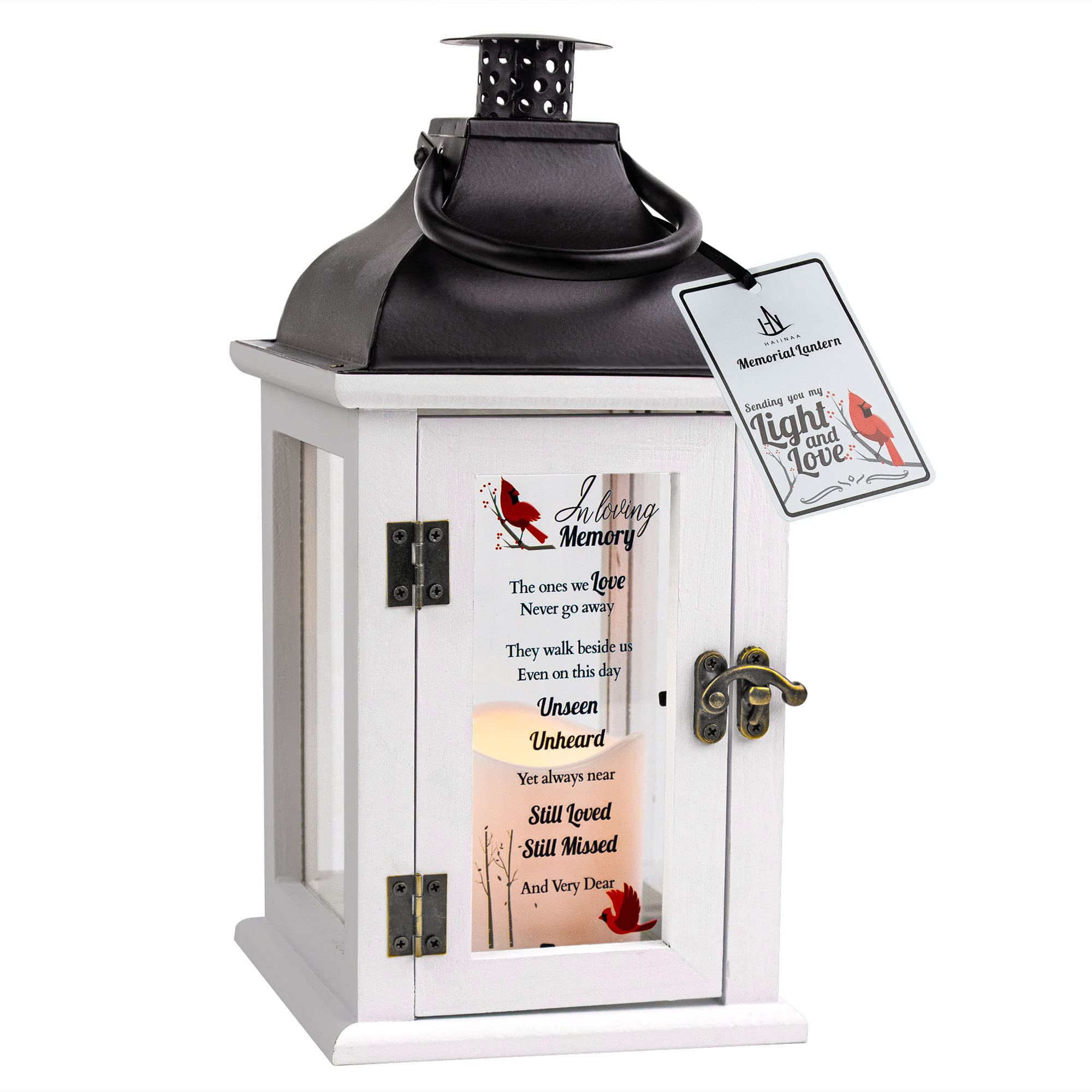 Memorial Lantern - Thoughtful Sympathy Gifts for Loss of Loved Ones, Bereavement Gifts for Loss of Mother or Father, Beautiful Remembrance Keepsake | Perfect for Funeral Services, Memorial Ceremonies & Home Memorial Displays
