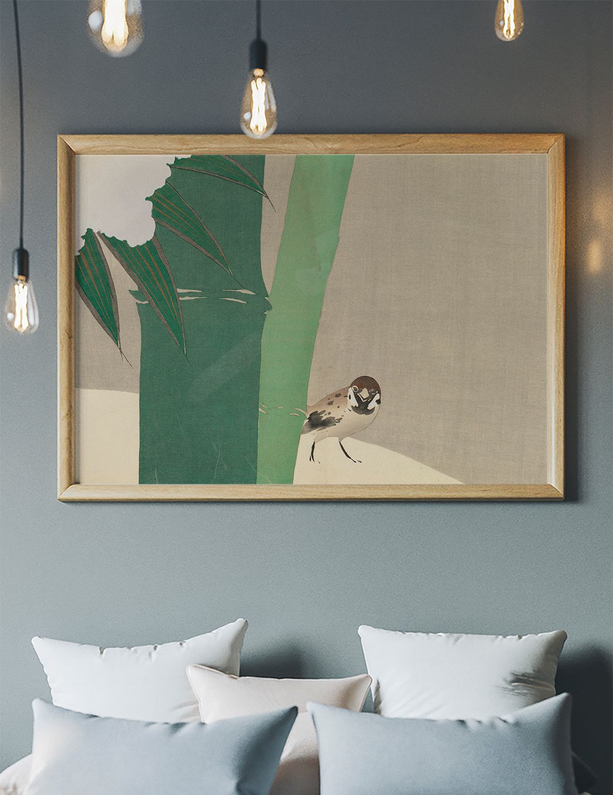 Bamboo in Snow Art Print by Kamisaka Sekka - Japanese Woodblock Style Wall Decor for Living Room, Bedroom & Office - Perfect Gift for Art Lovers & Home Decoration