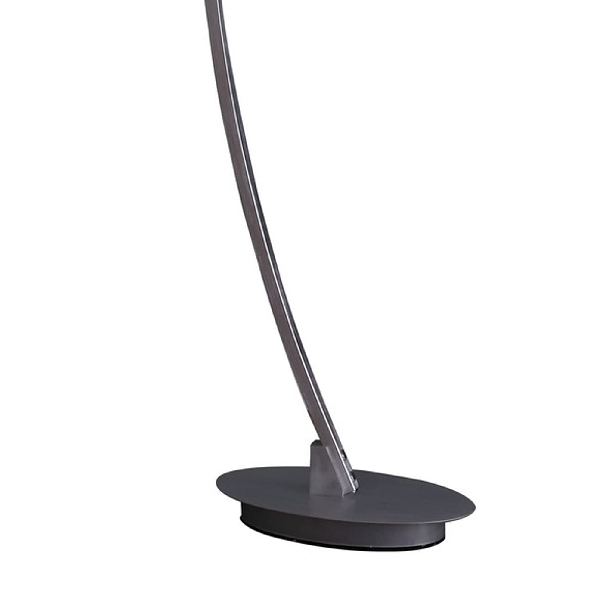 Benzara BM240345 Modern Floor LED Lamp with Brushed Silver Metal Arched Design - Elegant Lighting for Living Room, Bedroom, or Office Decor