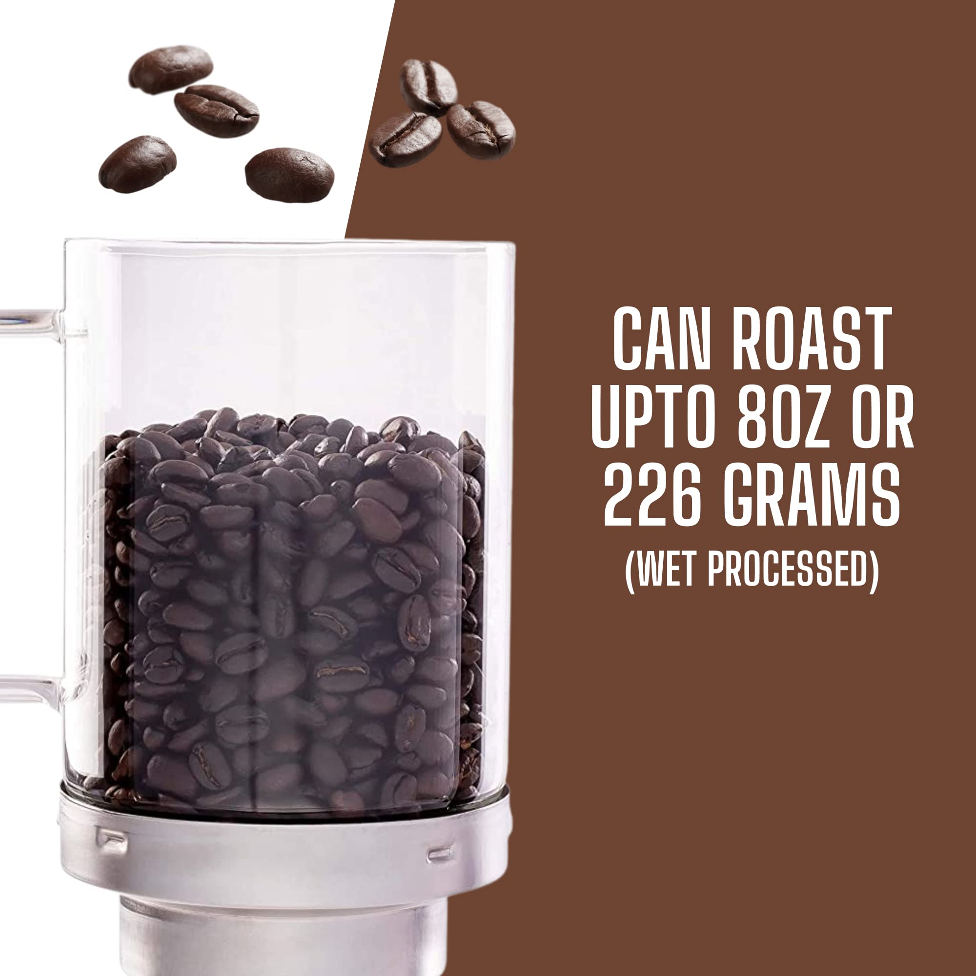 SR800 Automatic Coffee Bean Roaster Machine - Home Coffee Roasting with Adjustable Temperature & Convection Fan - Digital Display & Fast Roasting System - Perfect for Fresh Specialty Coffee at Home, Gifts for Coffee Lovers, Small Coffee Shops & Baristas