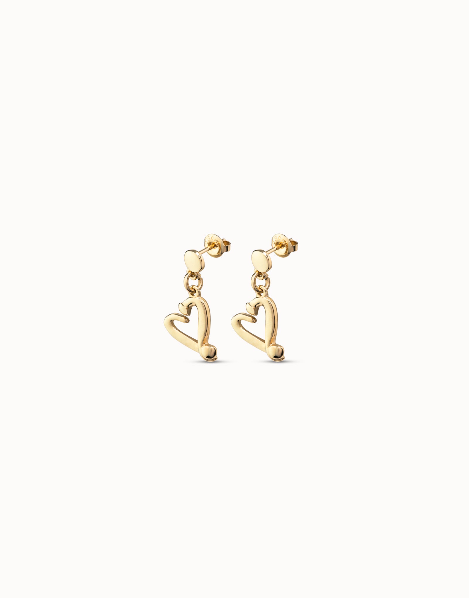One Love Gold Earrings - 14K Solid Gold Hoop Earrings for Women, Dainty & Elegant Jewelry Gift - Perfect for Valentine's Day, Anniversary & Everyday Wear