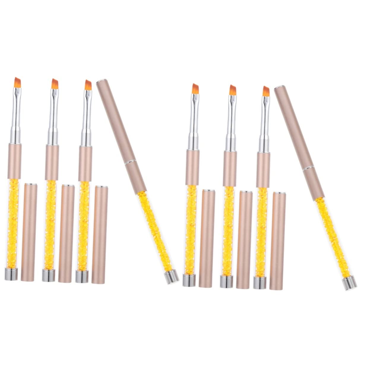 Beaupretty 8-Piece Nail Art Pen Set with Rhinestone Applicator - Professional Airbrush & Nail Design Brushes for Manicure, DIY Drawing, and Colored Nail Art - Perfect for Home Salon, Nail Artists & Beginners
