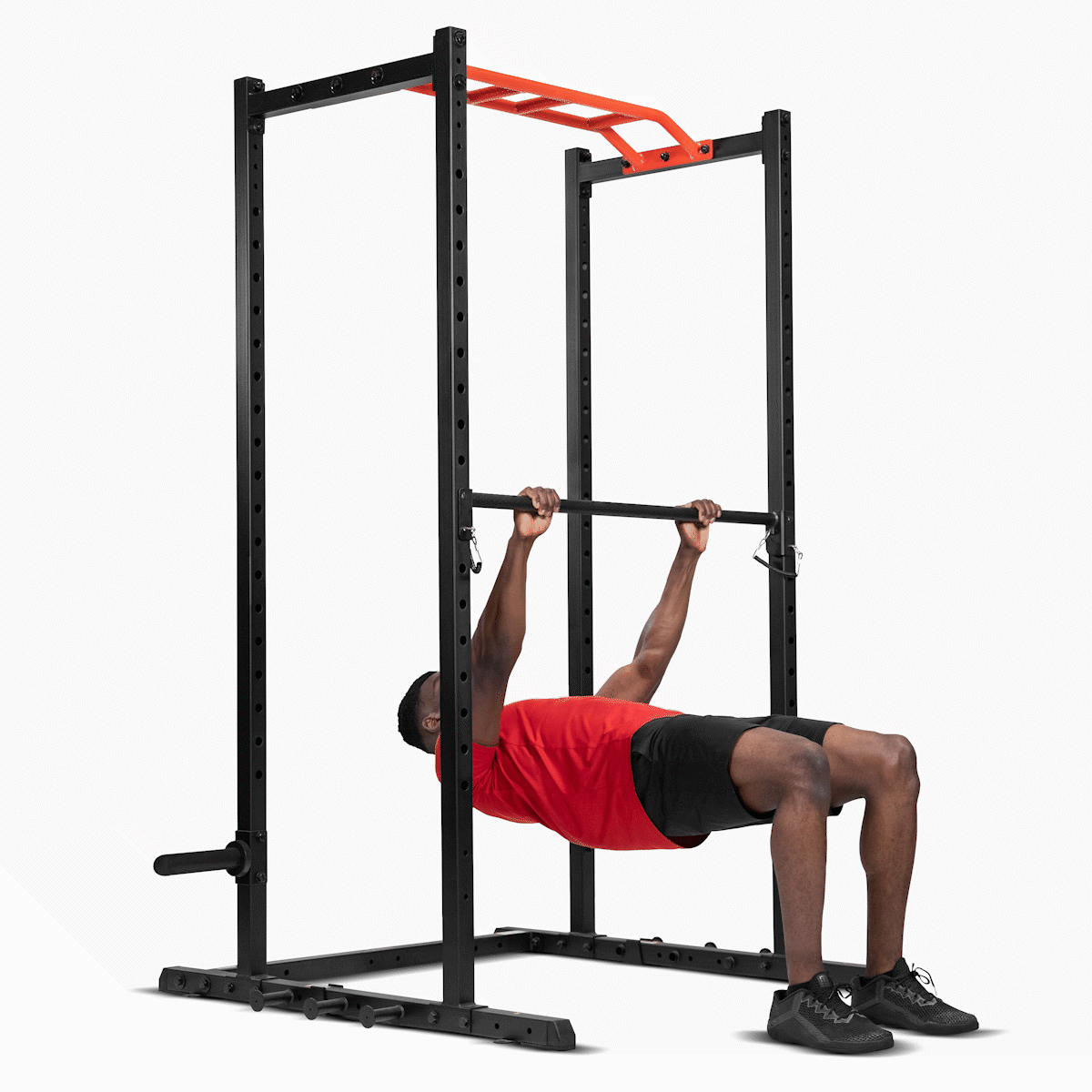 Adjustable Pull Up Bar Attachment for Power Racks & Cages - Heavy Duty Home Gym Equipment for Strength Training & CrossFit Workouts