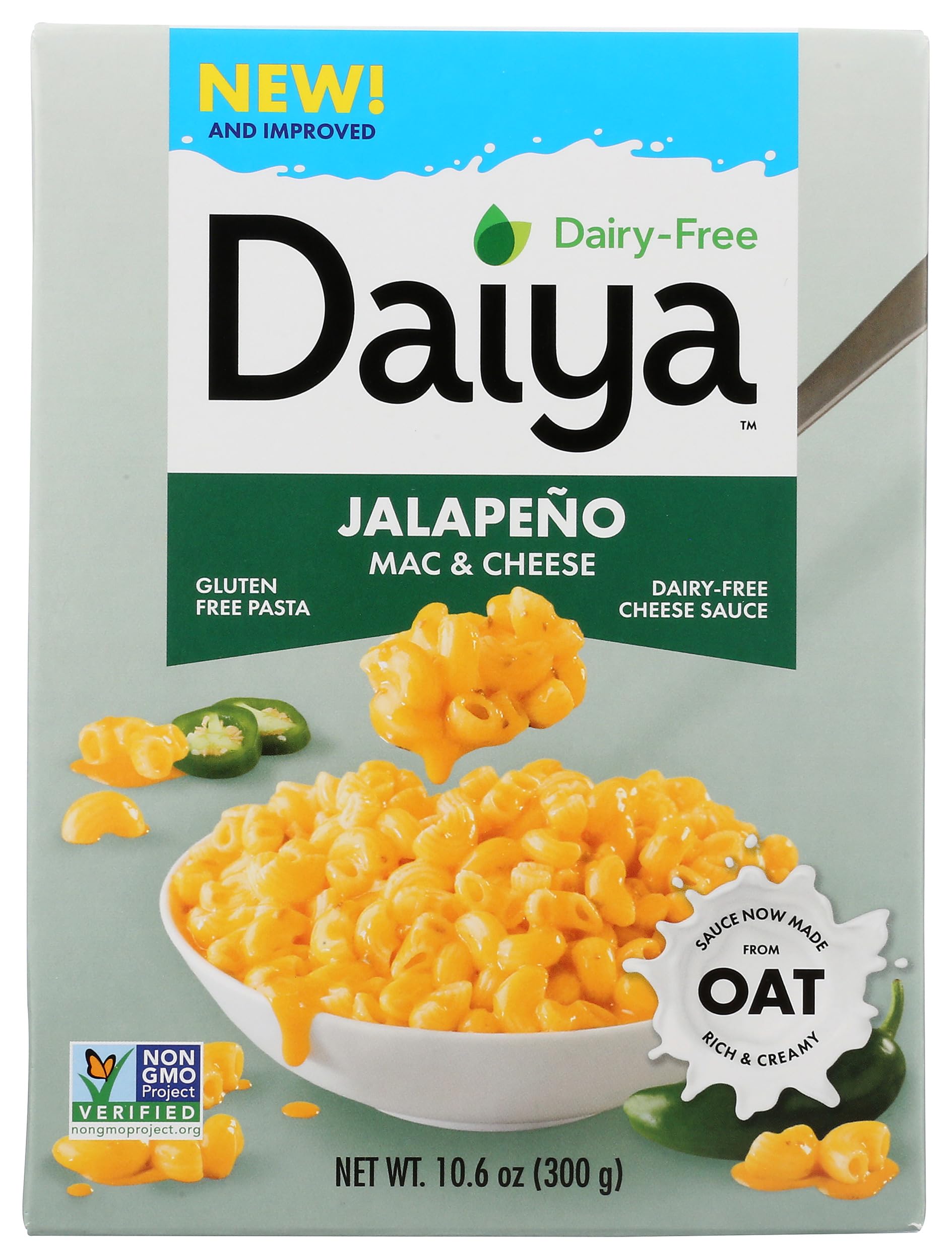 Daiya Dairy-Free Gluten-Free Cheddar Jalapeño Style Vegan Mac and Cheese - Plant-Based Comfort Food for Lunch, Dinner & Snacks
