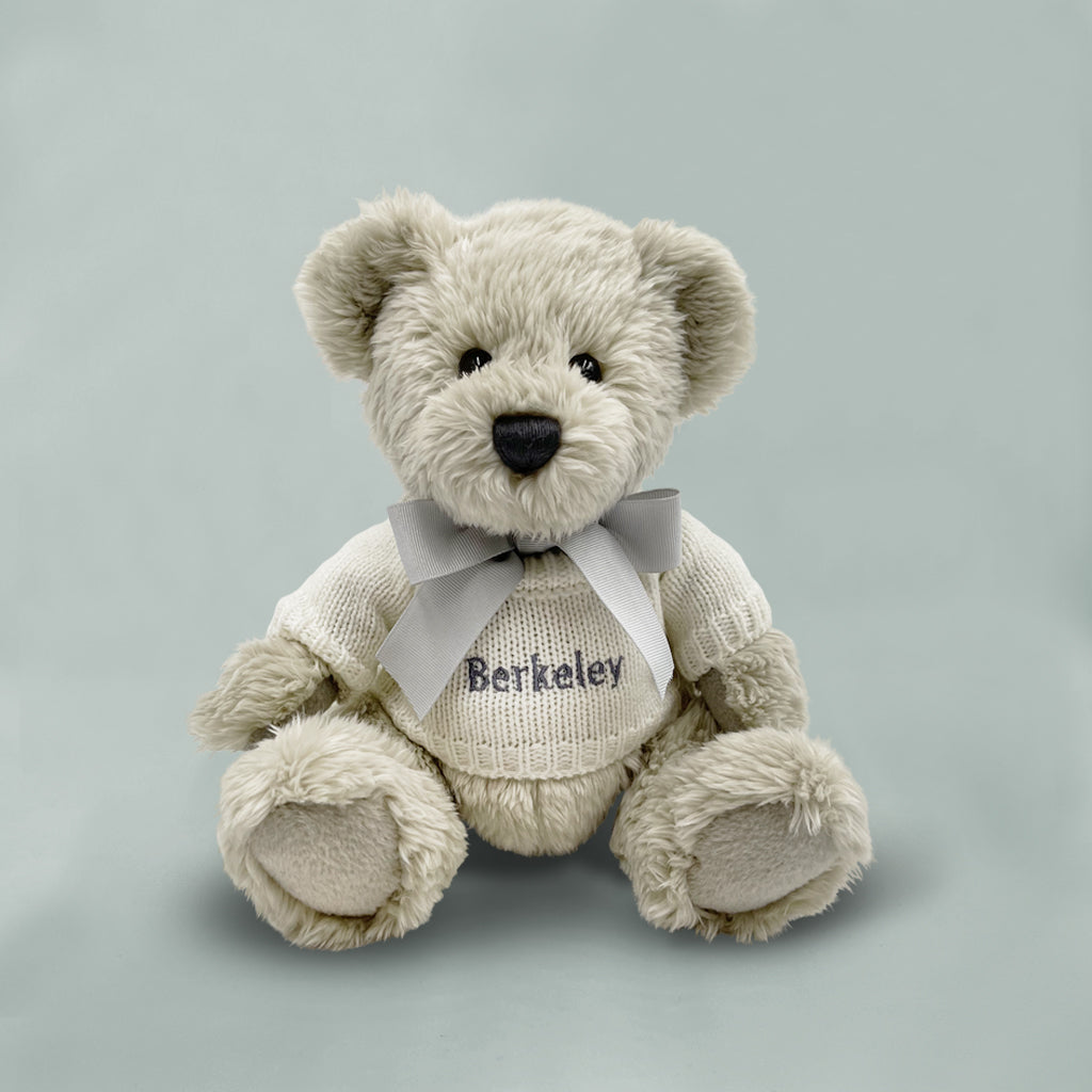 Personalized Berkeley Bear & Little Love Bathrobe - Soft Neutral Baby Bathrobe for Newborns & Toddlers - Perfect for Bath Time, Spa Day & Cozy Lounging