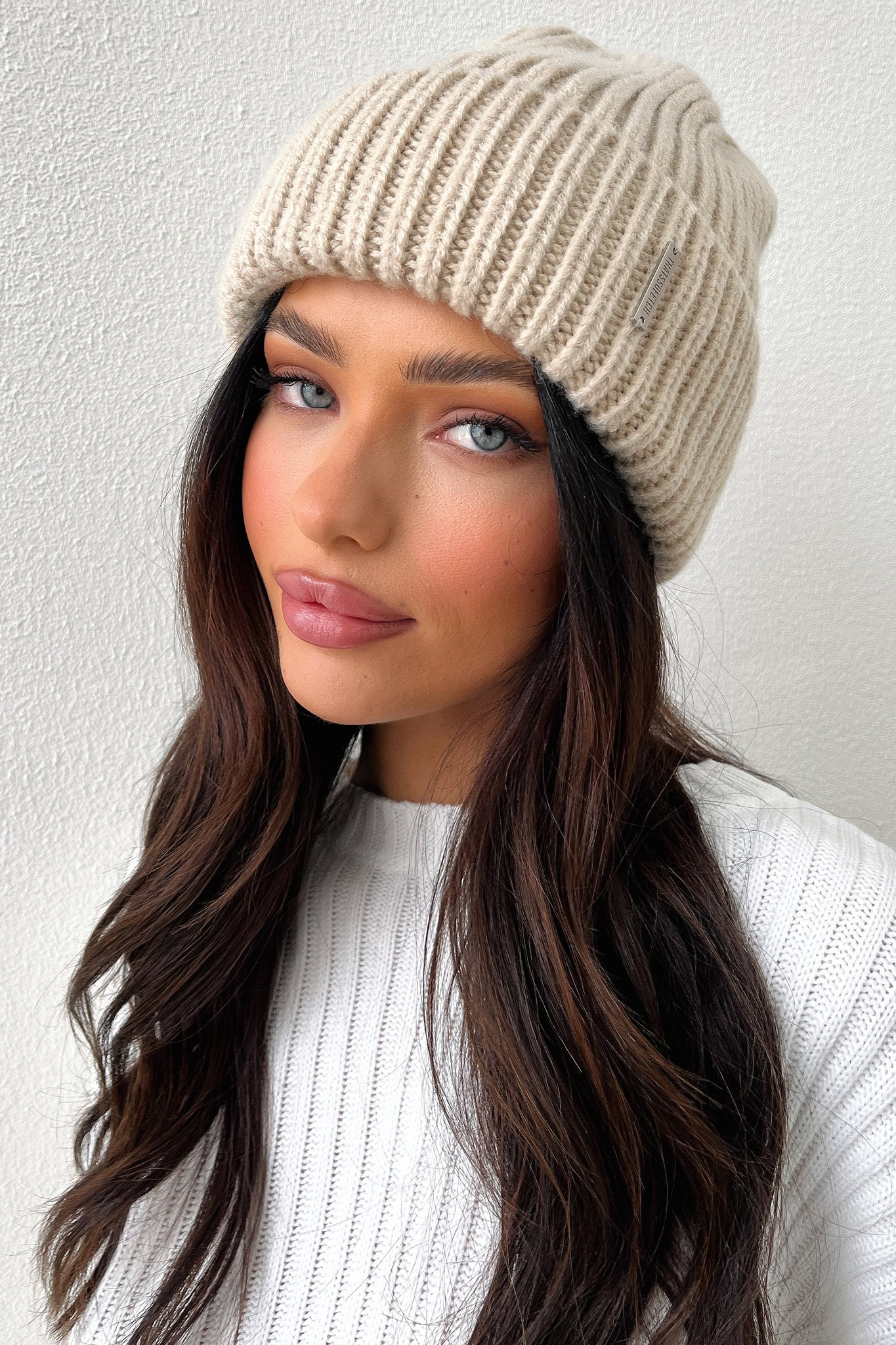 Luna Beanie - Soft Knit Winter Hat for Women & Men - Beige - Cozy & Warm Beanie for Cold Weather, Outdoor Activities, and Casual Wear