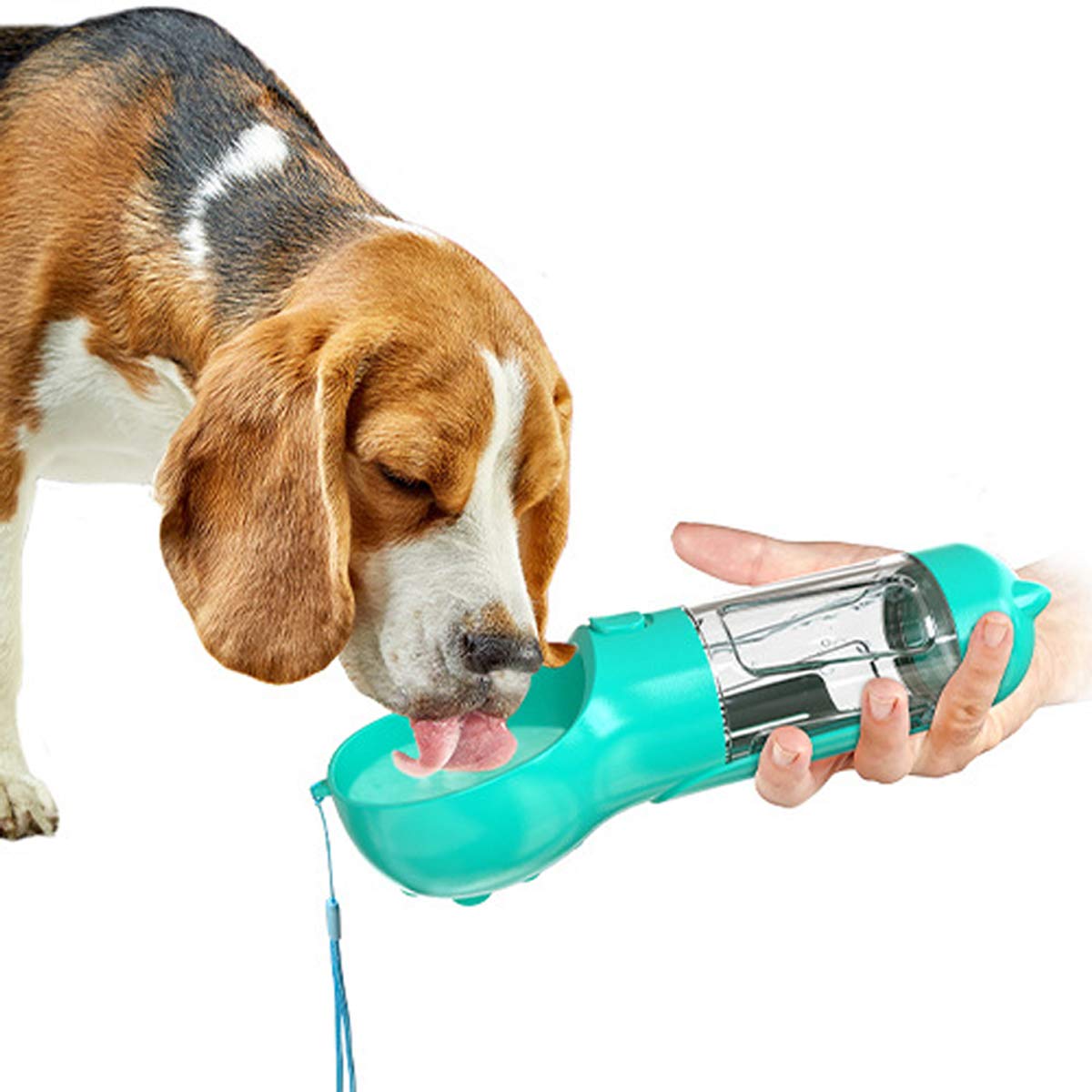 **Aswinfon Portable Dog Water Bottle - Lightweight Travel Water Bowl with Eco Bag & Shovel for Walking, Hiking, and Outdoor Adventures**