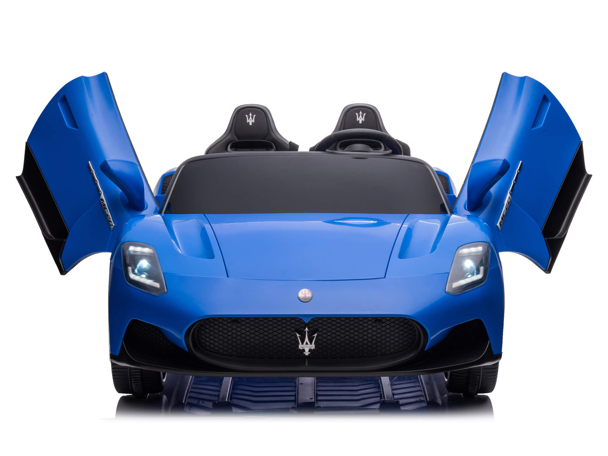 24V Maserati MC20 Two Seater Kids Ride On Car with Parent Remote Control - Blue Electric Toy Car for Boys & Girls - Perfect for Birthday Gifts, Outdoor Play & Backyard Fun