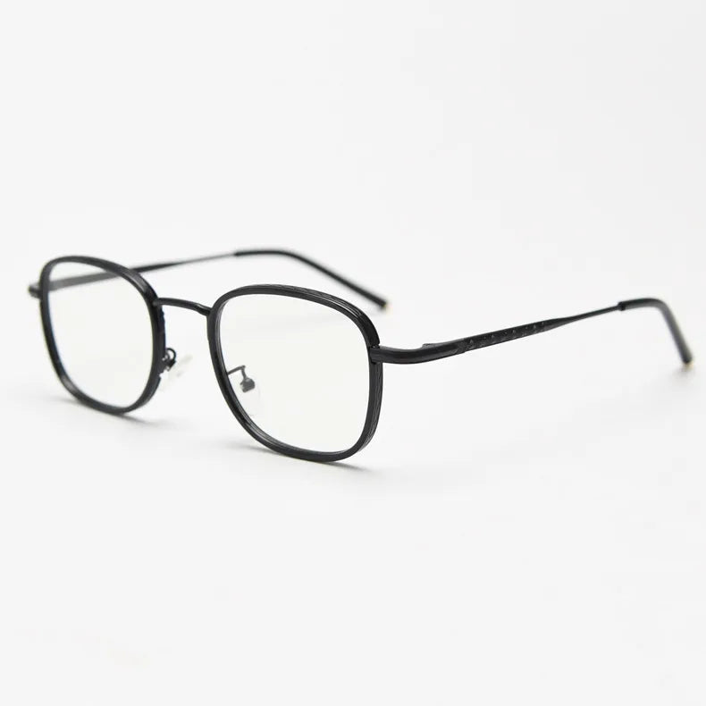 CCspace Unisex Full Rim Square Alloy Eyeglasses 56833 - Lightweight Metal Frame Glasses for Men & Women - Perfect for Reading, Work, and Daily Fashion Accessories