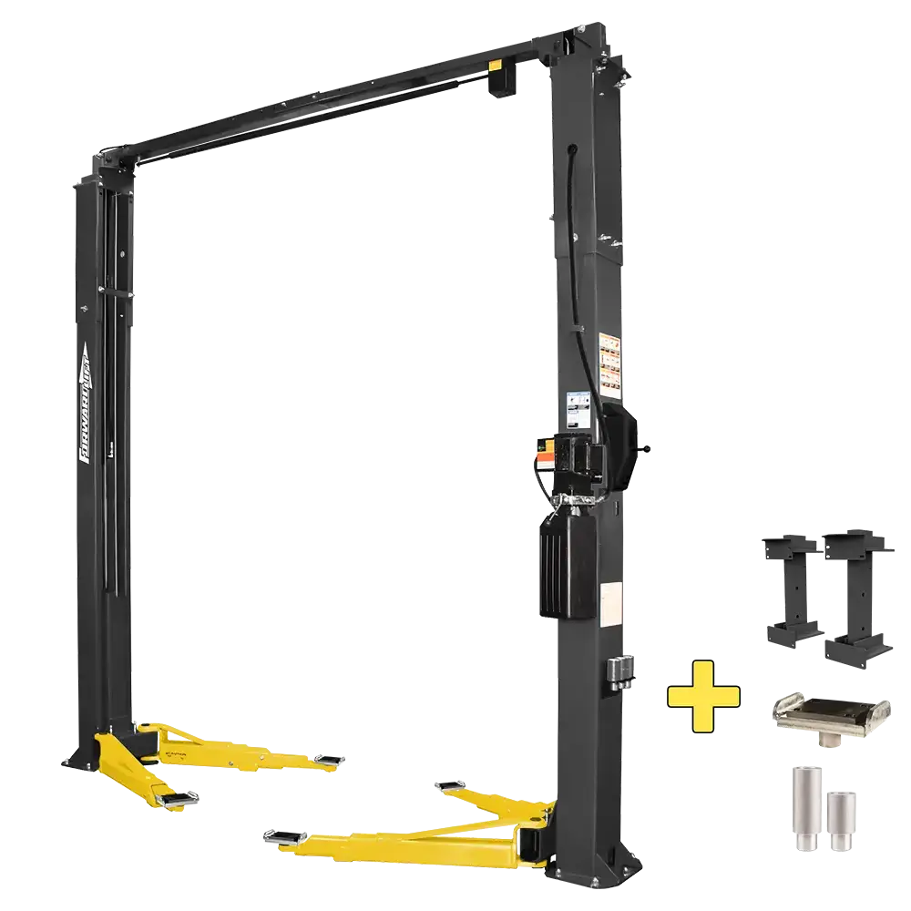 Forward Lift F10 10,000 lb Capacity Symmetric Two Post Car Lift - Heavy Duty Auto Repair Shop Equipment for Vehicle Maintenance & Tire Service
