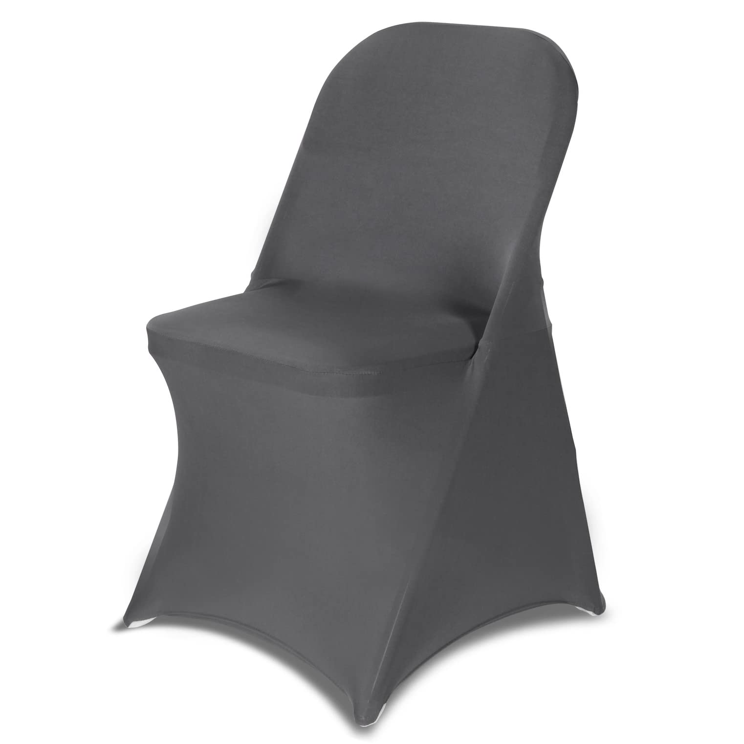 HAINARverS 10pcs Stretch Spandex Washable Chair Covers for Wedding, Party, Banquet, Birthday & Conference - Gray Fabric Decoration Covers - Perfect for Indoor/Outdoor Events & Special Occasions
