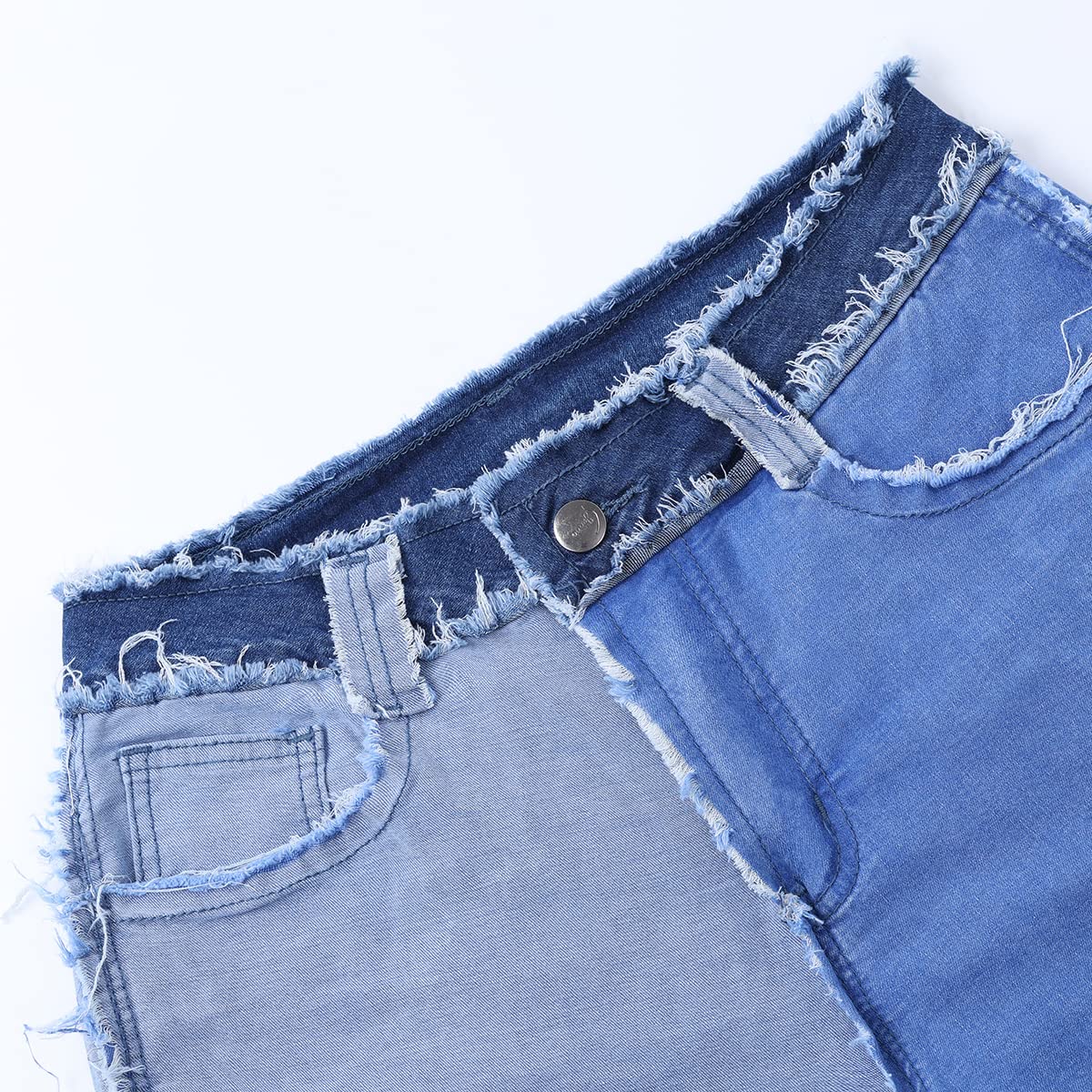 Vanberfia High Waisted Skinny Jeans for Women - Stretch Denim Patchwork Pants | Perfect for Work, Date Night & Casual Outfits