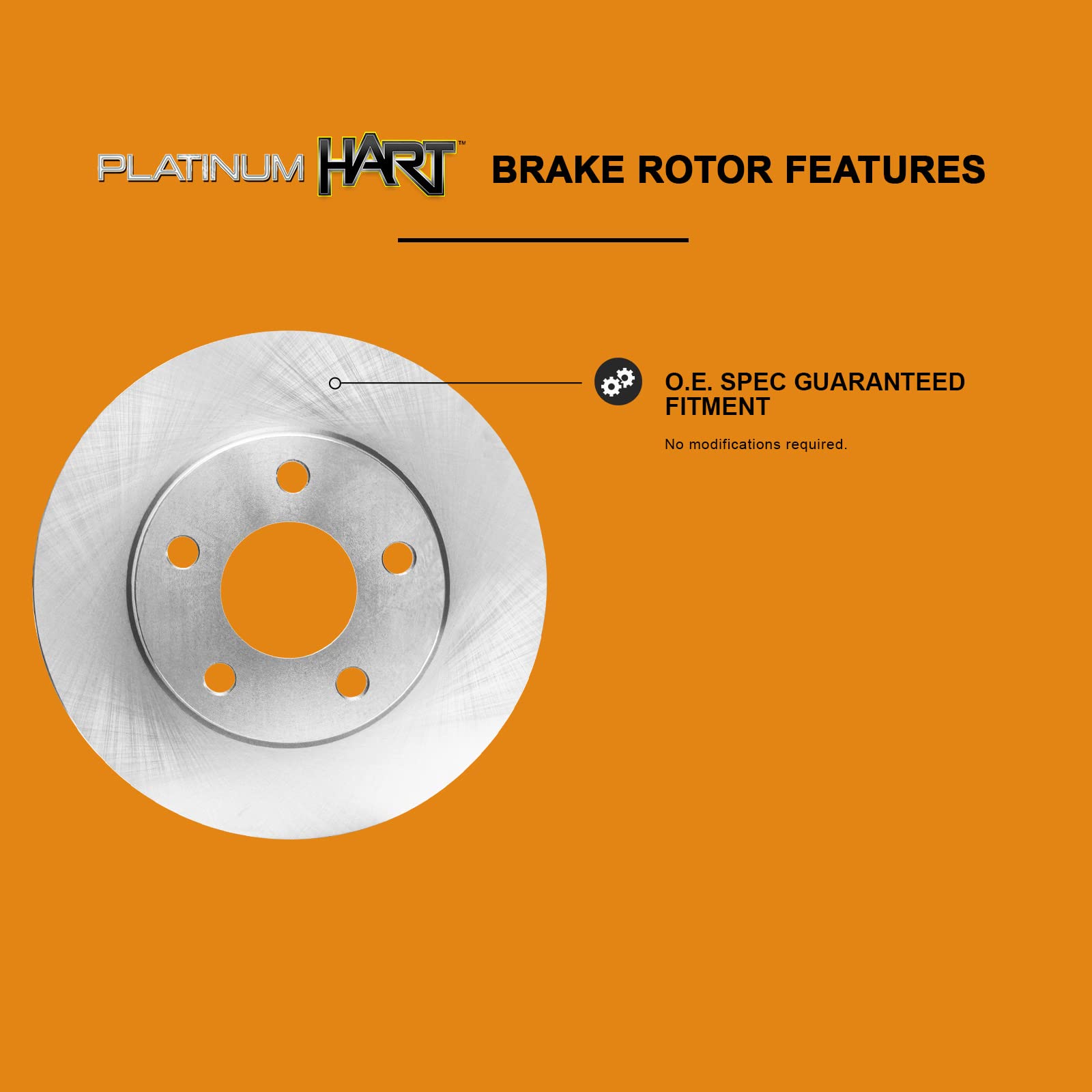 Hart RBB1.31107.52 Rear Brake Pads and Rotors Kit - Semi-Metallic Brake Pads with Hardware & Sensor | Compatible with [Vehicle Models] | Perfect for Daily Commuting, Highway Driving & Heavy Loads
