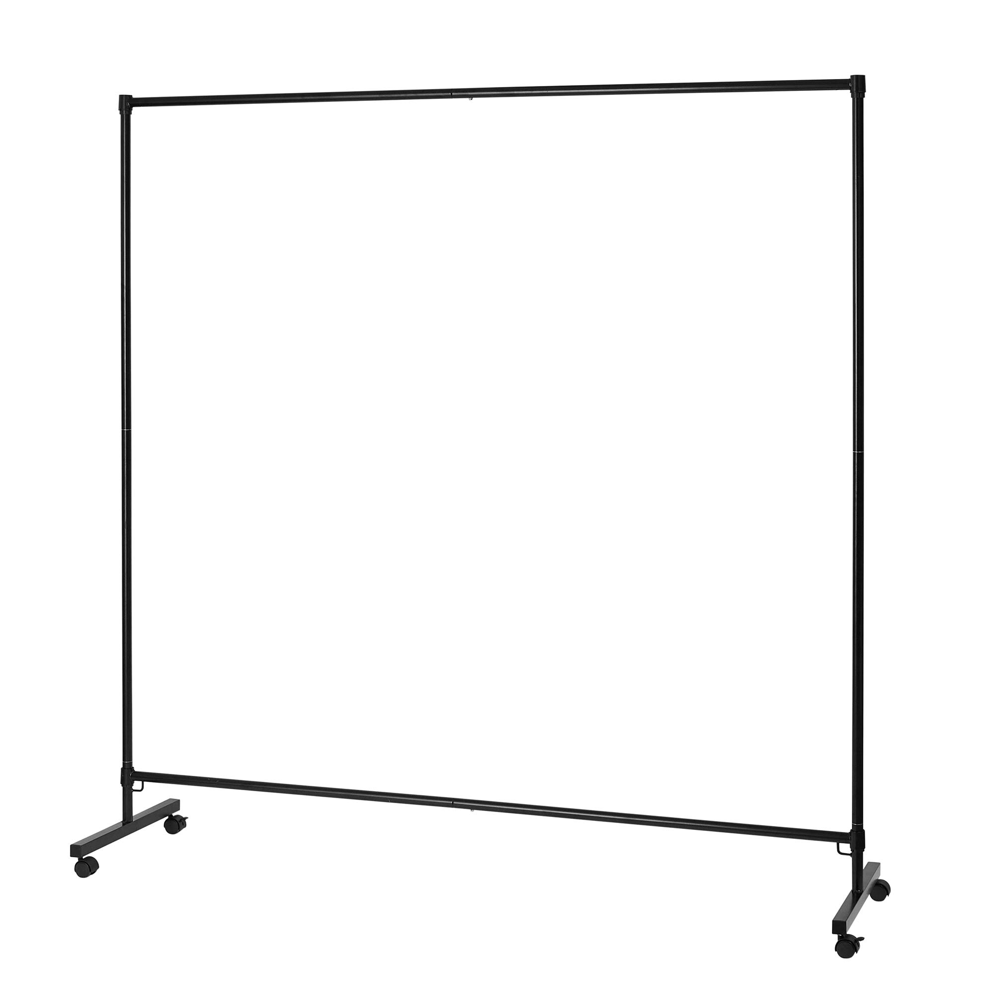 Black Frame Privacy Room Divider with Jacquard Fabric - Elegant Home & Office Partition for Bedroom, Living Room, and Workspace