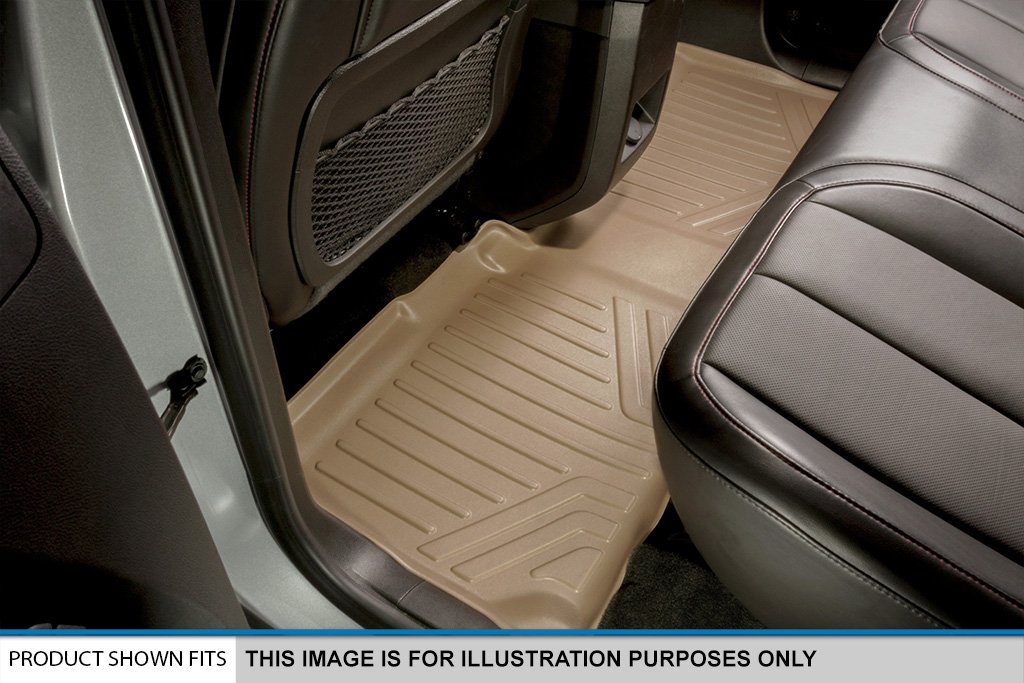 Premium MAXLINER Floor Mats 2 Row Liner Set - Tan Custom Fit for 2017-2018 Ford F-250/F-350 Super Duty Crew Cab with 1st Row Bucket Seats | All-Weather Protection, Heavy Duty Car Mats for Trucks, SUVs & Off-Road Vehicles | Perfect for Work, Camping & Outdoor Adventures