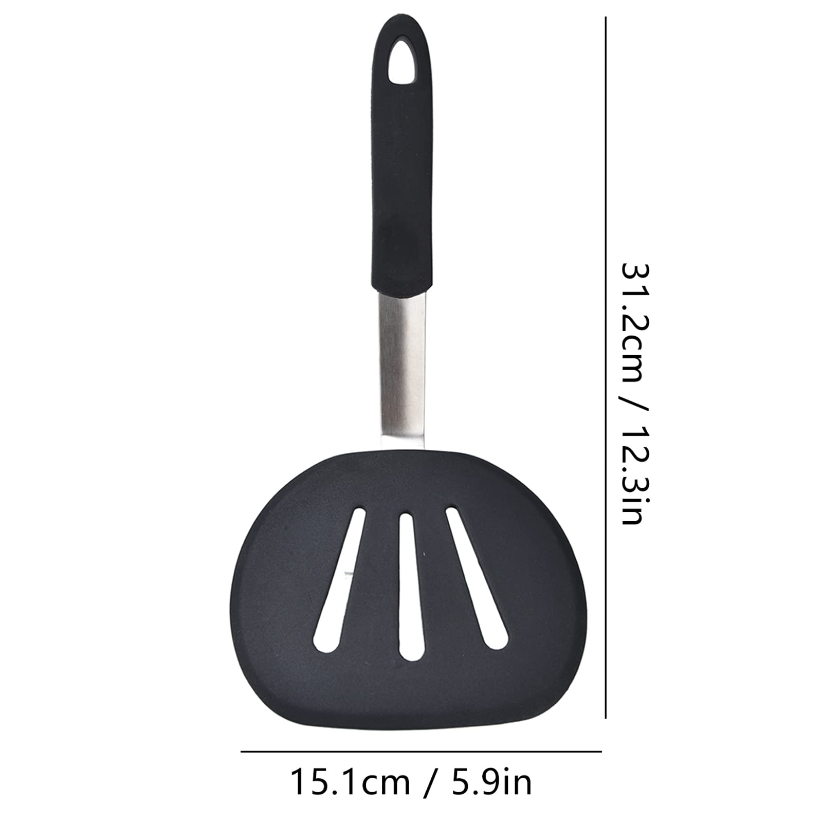 Haofy Flexible Silicone Spatula - Extra Wide Heat-Resistant Kitchen Turner for Pancakes, Eggs, Omelets & Baking - Non-Stick Cooking Utensil for Flipping, Scraping & Mixing (Perfect for Breakfast, Grilling & Baking)