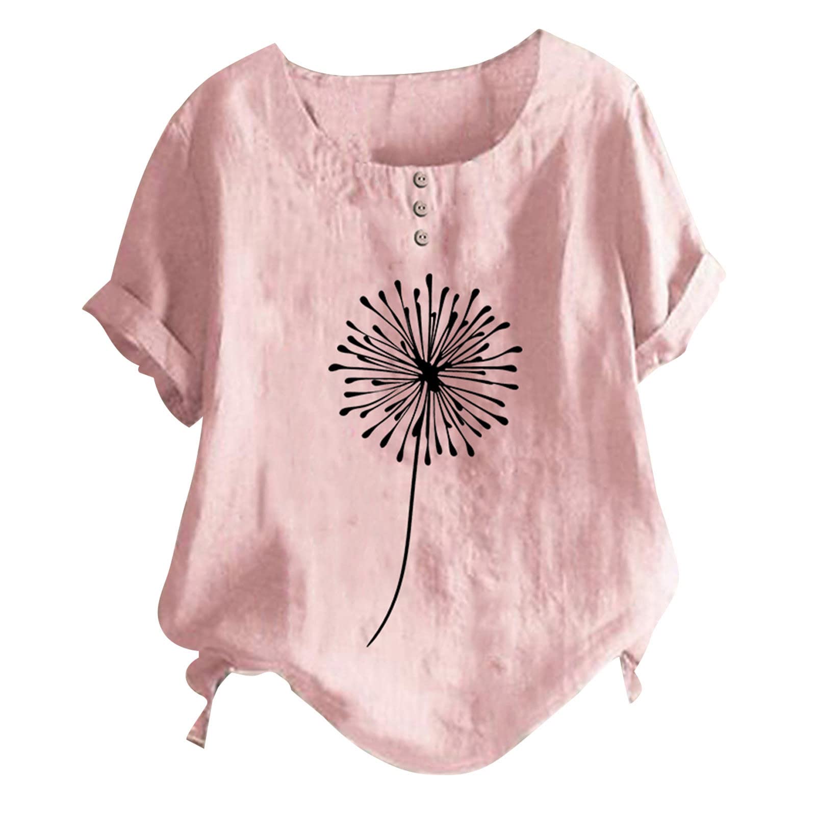 Women's Casual Short Sleeve T-Shirt - O-Neck Tunic Top Loose Fit Tee for Work, Weekend & Everyday Wear
