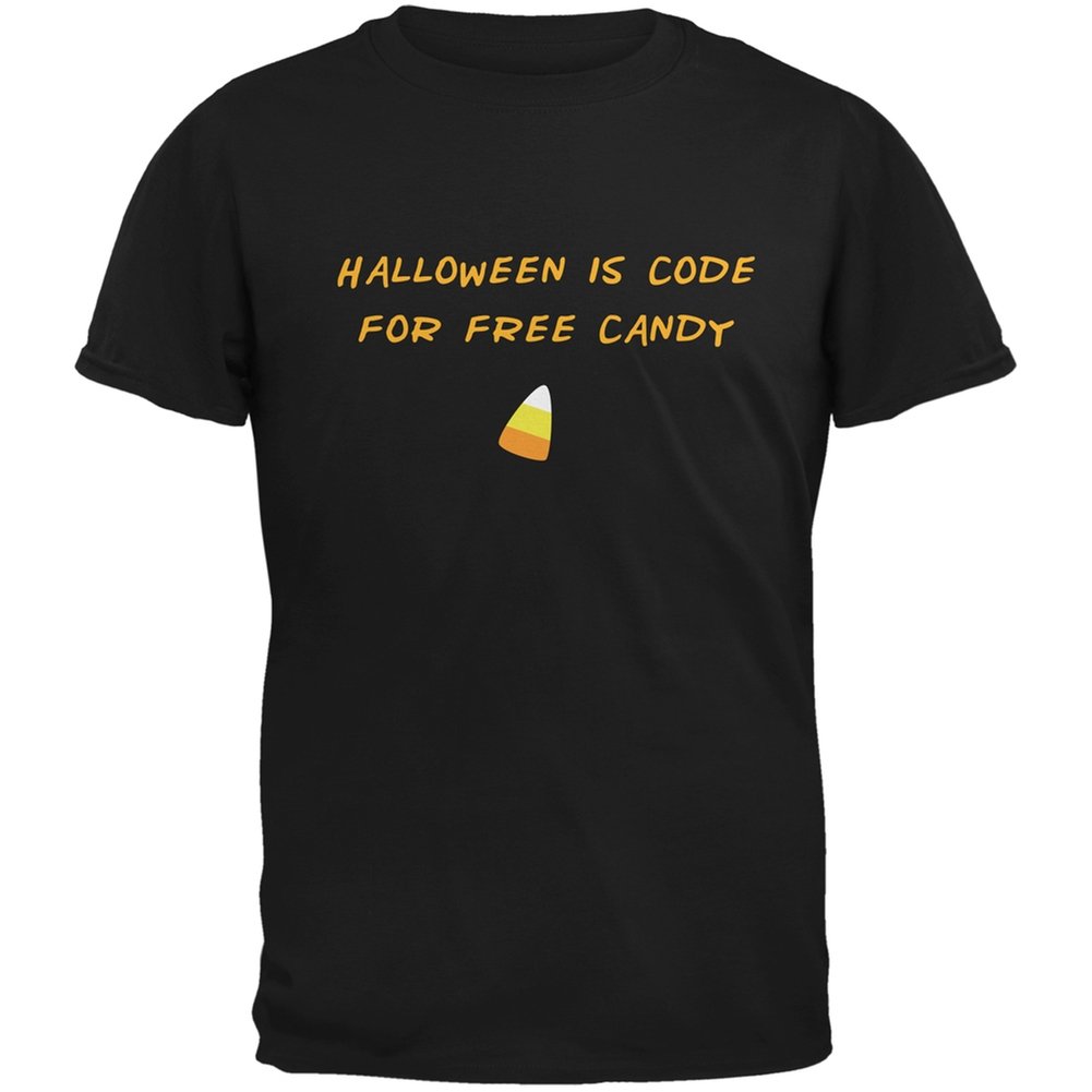 Old Glory Halloween Free Candy Black Adult T-Shirt | Patriotic Halloween Costume for Men & Women | Perfect for Trick or Treat, Costume Parties & 4th of July Celebrations