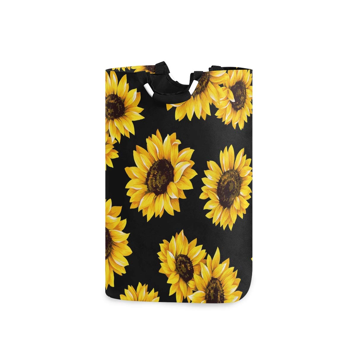 Large Foldable Sunflower Laundry Hamper - Waterproof Durable Collapsible Clothes Storage Basket with Handles - Perfect for Home, Bathroom, Bedroom & Laundry Room Organization