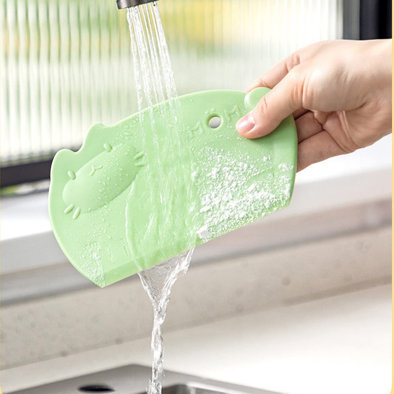 Premium Plastic Dough Scraper & Pastry Cutter - 2 Pack Non-Slip Kitchen Tool with Measurement Marks for Baking Bread, Pizza, Cake & Pastry Dough | Ideal for Home Bakers & Professional Chefs
