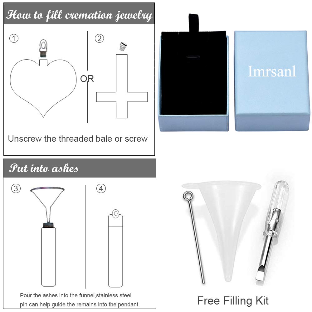 IMRSANL Cremation Jewelry - Memorial Ashes Necklace for Men & Women - Shark Fish Urn Pendant for Human & Pet Ashes - Keepsake Jewelry for Loved Ones - Perfect for Memorial Services & Everyday Remembrance