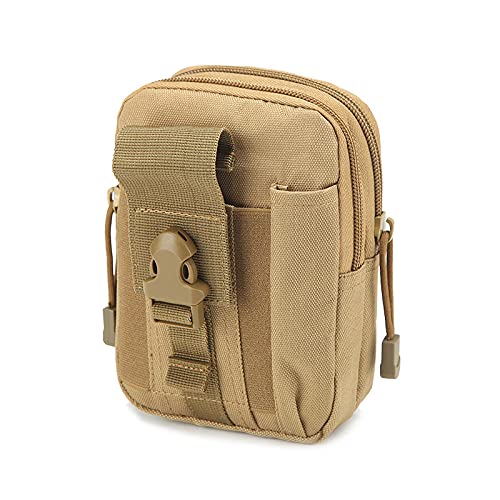 KIVMBN Military Waist Pack - 6 Inch Outdoor Sports Belt Bag for Phone & Essentials - Perfect for Hiking, Running, Travel & Tactical Use