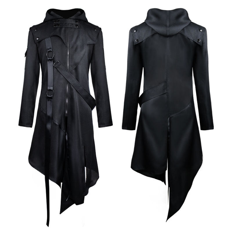 Halloween Costume Coat for Adults - Gothic Vampire Cloak with Hood - Perfect for Cosplay, Halloween Parties & Themed Events