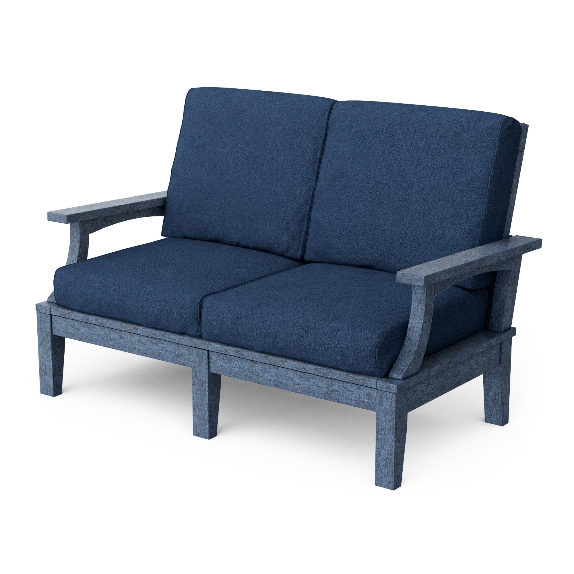 Heritage Deep Seating Love Seat Cushioned Sofa - Outdoor Patio Furniture for Garden, Poolside & Backyard Relaxation