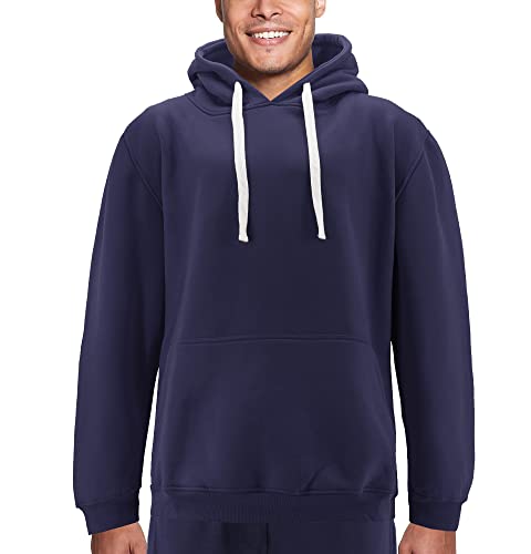 Men's Classic Fleece-Lined Hoodie with Drawstring - Athletic Gym Sweater for Workout & Running | Comfortable & Warm for Outdoor Sports & Casual Wear